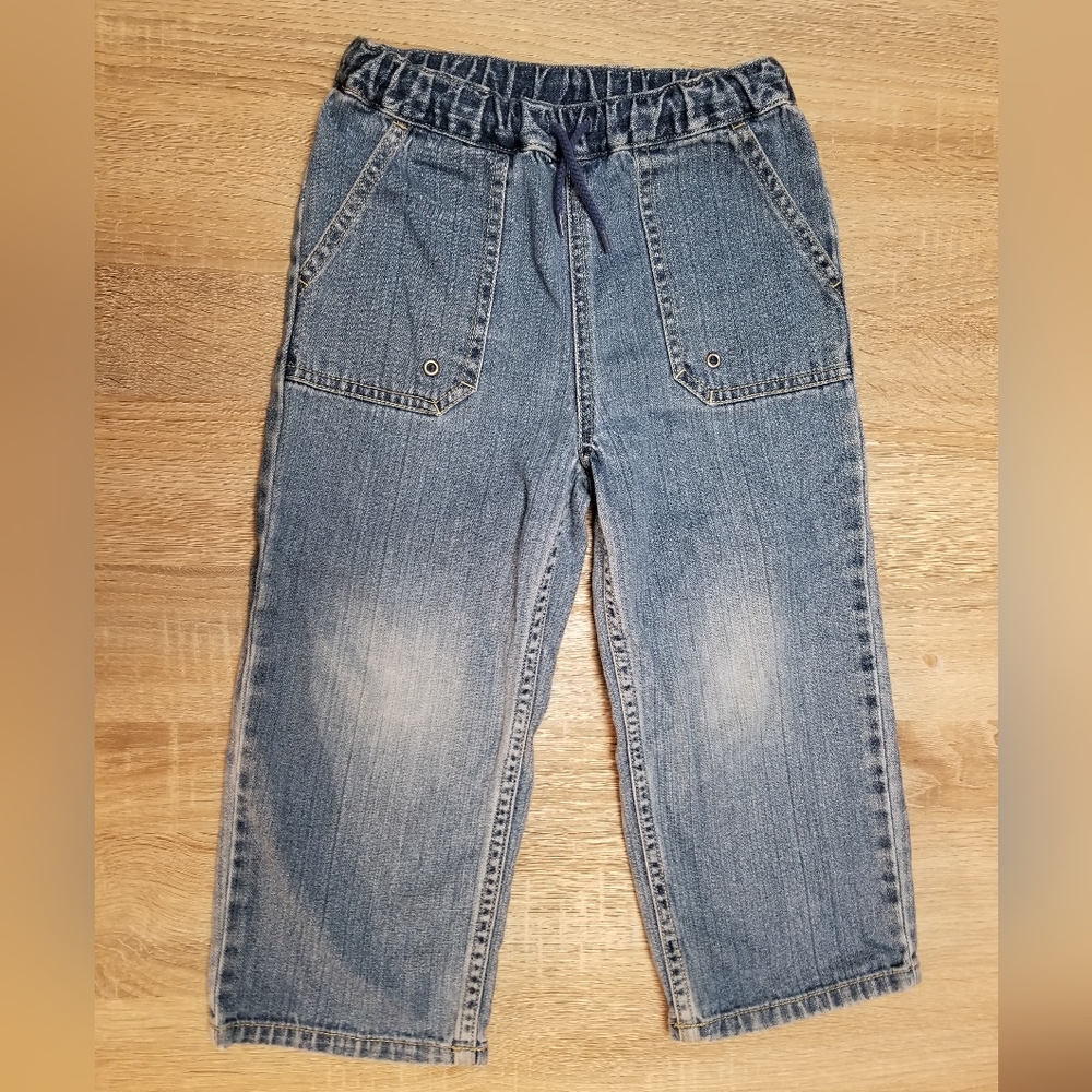 2009 vguc Hanna Andersson jeans size 100 4t gender neutral boy girl - Picture 2 of 11